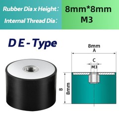 Rubber Mount Shock Absorber Anti Vibration M3 – M20 Female Rubber metal buffer-E