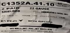 Carol C1352A 22/2P Individually Shielded Twisted Pairs Data/Control Cable /50ft