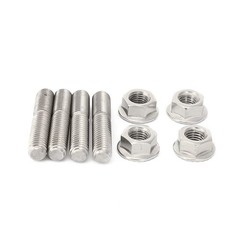 Alpha Rider Exhaust Studs Nuts for 1984-2015 Harley Big Twin 3/8 inch, Silver