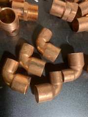 55 – NIBCO LEE EPC MUELLER 1″ COPPER FITTINGS SWEAT SOLDER. MADE IN USA