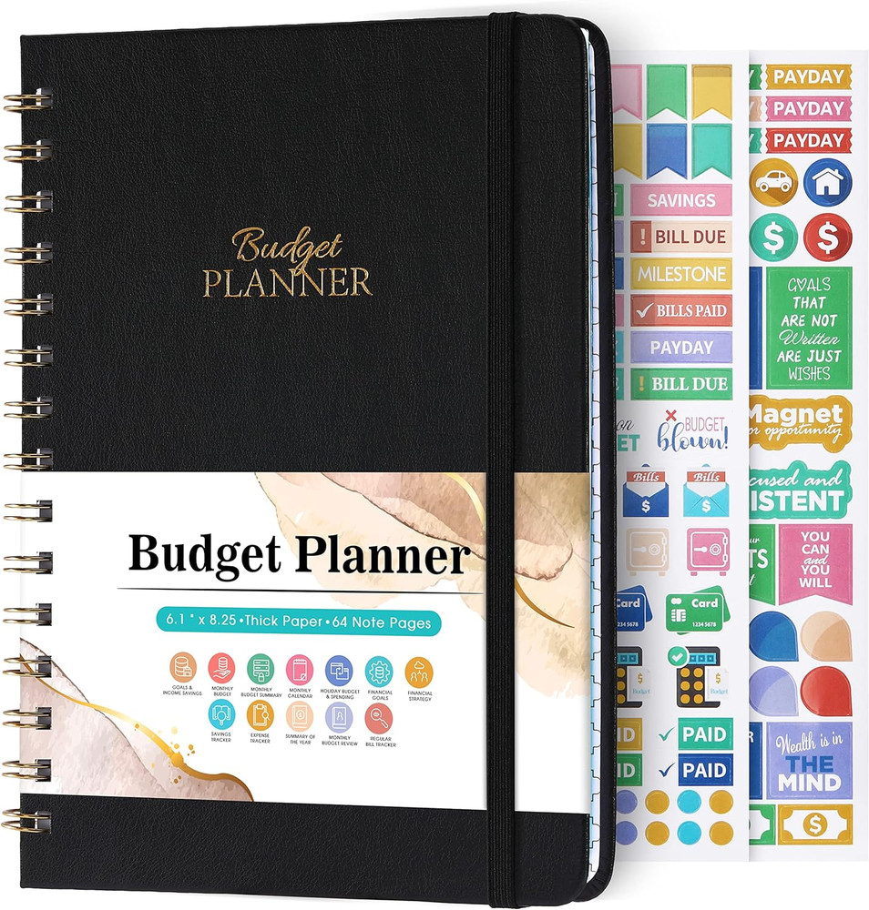 Budget Planner – Budget Book with Bill Organizer and Expense Tracker, 6.1″ X 8.2