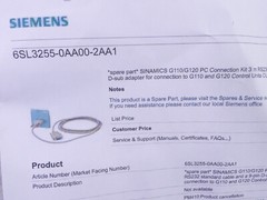 Siemens 6SL3255-0AA00-2AA1 SINAMICS G110/G120 PC Connection Kit