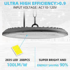 3Pack LED 500W UFO High Bay Lights Warehouse Factory Shop GYM Lamp Super Bright
