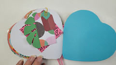 Handmade Junk Journal Heart Shaped Valentine’s – Flamingo