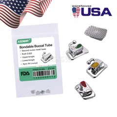 AZDENT Dental Orthodontic 1st Molar Buccal Tubes Bondable Non-Conv Roth /MBT.022