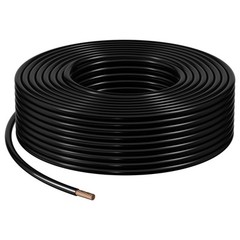 VEVOR 4 AWG THHN Wire 19-Stranded Black Copper Building Wire Nylon Jacket 175 ft