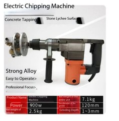 Handheld Electric Chipping Machine for Concrete Floors, Textured Finish