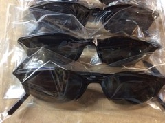 NEW ASSORTED BOX OF SUNGLASSES SUN GLASSES SET OF 12 GLASS COLORED SMALL LENS