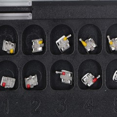 10×Dental Orthodontic Metal bracket monoblock Mini MIM MBT 0.22 With 345 HK 5×5