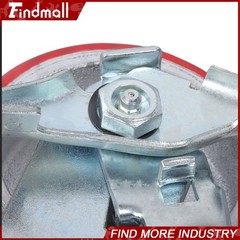Findmall 4 Pack 4″ × 2″ Heavy Duty Rigid & Brake Swivel Caster Wheels 2800Lbs