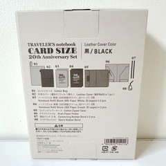 TRAVELERS Notebook Limited Card Size 20th Anniversary Set Black JAPAN NEW