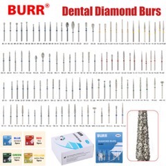 100 Types Dental FG Diamond Burs For High Speed Handpiece Friction Grip
