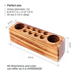 Solid Wood Pen Holder For Desk “ Fountain Pen Holder “ Stylish Wooden Pencil Hol