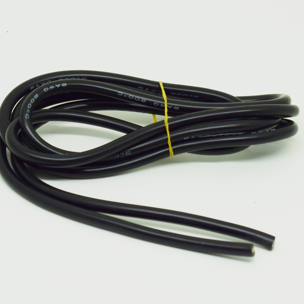 3.3ft 8AWG Silicone Copper Wire Welding Lead Car Battery Cable Electronic Cable
