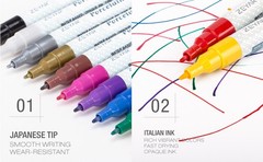 Acrylic Paint Pens for Porcelain, Professional Ceramic Drawing, 12 colors