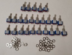 25pcs 5636 APEM Toggle Switch ON-ON, Solder Lug, Single-Pole, Panel Mount