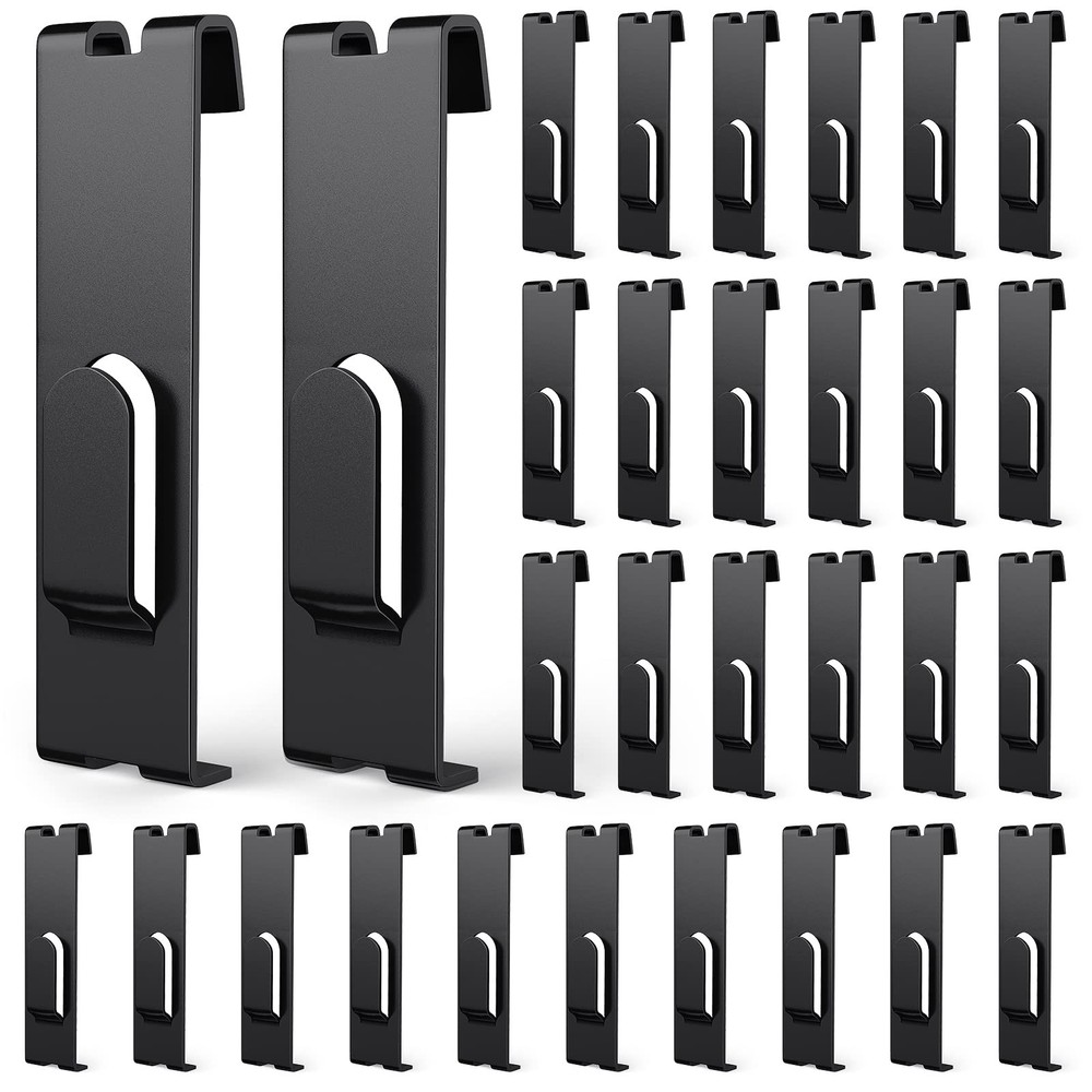 30 Pcs Gridwall Utility Notch Hook Gridwall Picture Hanger Commercial Black Grid