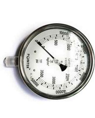 High Pressure Gauge Dual Scale Pointer 0-50000 PSI /0-3500 BAR 6″150MM Dial