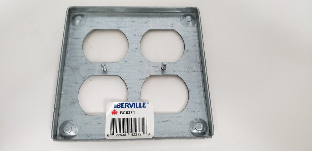 THOMAS & BETTS IBERVILLE BC8371 4″ RECEPTACLE COVER, 2 DUPLEX, NNB