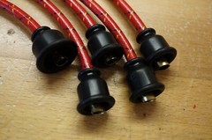 Ford 1841 Industrial Tractor Cloth Copper Spark Plug Wires Set Loader Backhoe
