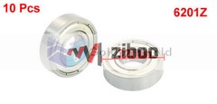 10 Pcs 6201Z 12mm x32mm x 10mm Shielded Deep Groove Radial Ball Bearings