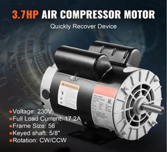 230V Keyed Shaft Single Phase CW/CCW Rotation Electric Motor Air Compressor