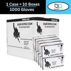 Black Disposable Nitrile Medical Exam Gloves 3 Mil X-Large, 1000 Gloves