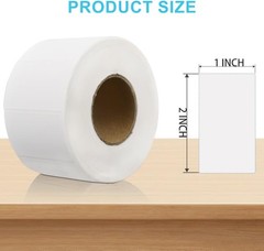 1200 Removable Freezer Labels 1X2 Inch Waterproof, Oil & Tear Resistant Blank Fo