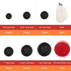 63pcs Rubber Grommet Kit Drill Hole Firewall Hole Plugs Wire Protection 6 Sizes