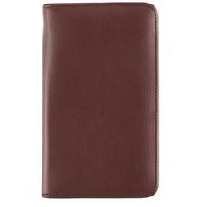 Day-Timer Armorhide Leather Zippered Planner Cover, Burgundy, 3.5″x6.5″
