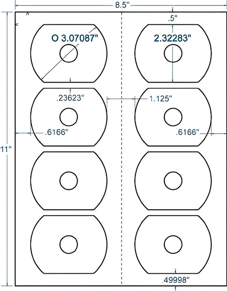Compulabel 312682 Business Card CD Labels (100 White Sheets 800 CD Labels)