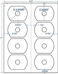 Compulabel 312682 Business Card CD Labels (100 White Sheets 800 CD Labels)