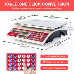 Digital Price Computing Scale 66Lb/30Kg Commercial Produce Scale