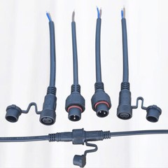 IP68 Waterproof Electrical Cable Connector Socket 2-8 Pins With Dust Cover Type