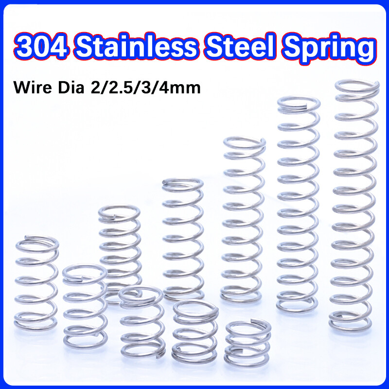 Wire Dia 2-4mm Compression Springs 304 Stainless Steel Shock Absorption Spring