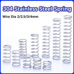 Wire Dia 2-4mm Compression Springs 304 Stainless Steel Shock Absorption Spring