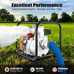 3″ Semi Trash Gas Water Pump Garden Water Transfer Irrigation Pump 60m³/h 7.5HP