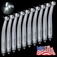10X Dental Fiber Optic LED E-generator Handpiece Triple 4 Hole for KAV UDM4