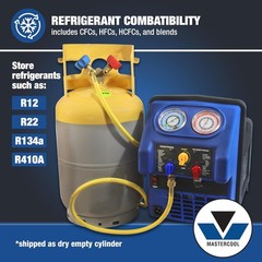 30 lb Refrigerant Recovery Cylinder, Yellow/Gray-~