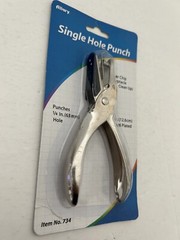 Allary Nickel Plated Single Hole Punch (5 in. – 12.6 cm)