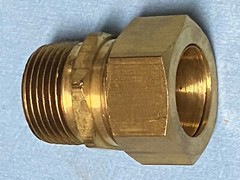 3/4 In. MIP x 7/8″ OD Compression Coupling Connector Adapter fits 3/4″ Copper