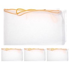 4 Pcs Red Wine Filter Bag Making Strainer Ultrafine Drawstring Brewing