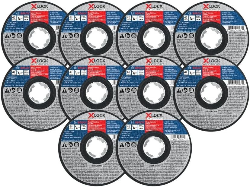TCWX1S450P10 4-1/2 in. XLock® Metal/Stainless Steel Cutting Wheels 10 Pack, 6…