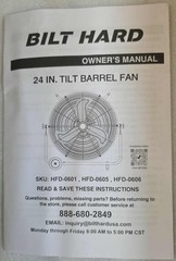BILT HARD 24″ Industrial Tilt Drum Fan HFD-0601 8100 CFM High Velocity 3-Speed