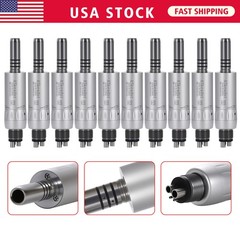 1-10* Dental Low Speed Air Motor Handpiece E-type 4 Holes Micromotor Inner Water
