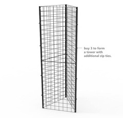 FixtureDisplays® 2’x 6′ (Come in 2 PCS of 2×3′) Black Wire Grid Panel