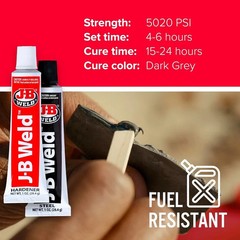 Strongest Metal Steel Aluminum Bond Adhesive Cold Weld Reinforced Epoxy Glue 2Oz