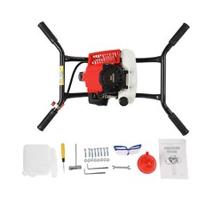 Two Men 2 Stroke 3HP Gas Power Post Hole Digger Honda Engine with 8-inch Auger