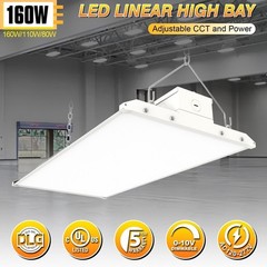 10PCS 160W LED Linear High Bay Shop Light UL Listed Adjustable 3500K/4000K/5000K