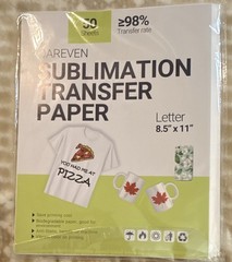 Careven Sublimation Transfer Paper Letter 8.5 x 11 in, 50 Sheets